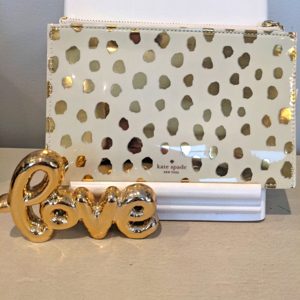 Kate spade polka dot wallet/make-up/pencil pouch